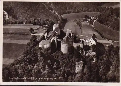 AK Leibertingen, Burg Wildenstein, Fliegeraufnahme, gelaufen 1941