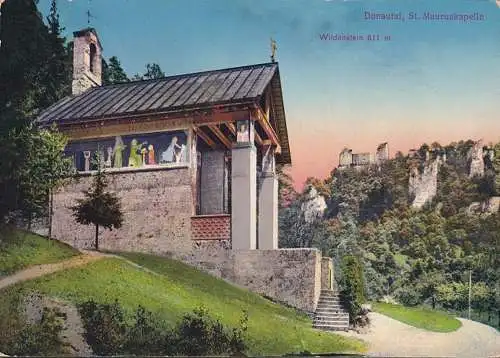 AK Beuron, Saint-Maurus chapelle avec vue sur Wildenstein, couru