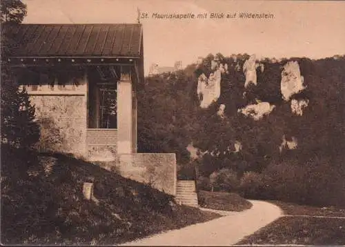 AK Beuron, Saint-Maurus chapelle avec vue sur Wildenstein, couru
