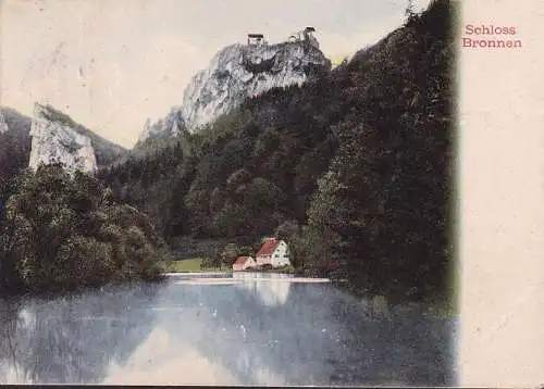 AK Fridingen, Schloss Bronnen, gelaufen 1906