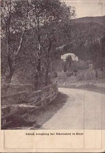 AK Nikolsdorf, Château de Lengberg, couru en 1918