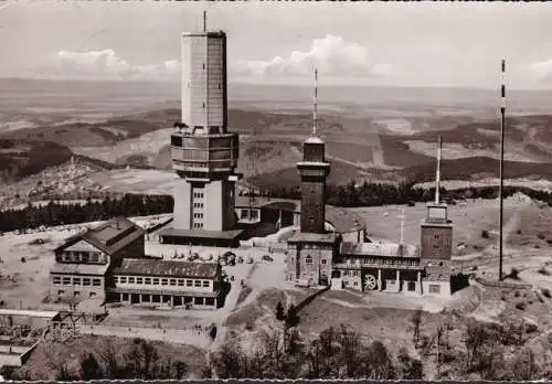 AK Großer Feldberg, Fernseh und Fernmeldeturm, Fliegeraufnahme, gelaufen 1963