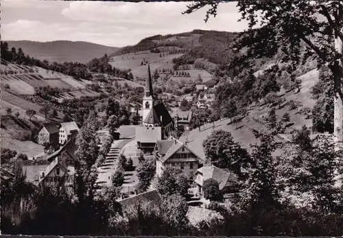 AK Bad Griesbach, Stadtansicht mit Kirche, gelaufen 1959