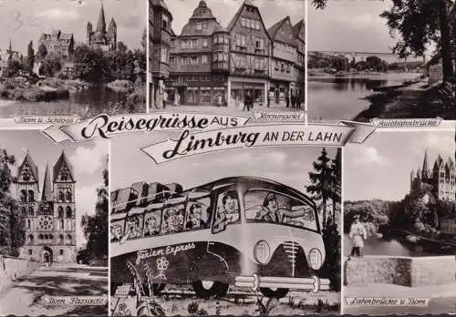 AK Limbourg, Kornmarkt, Dom, Château, Pont de Lahn, couru 195 ?