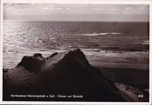AK Wenningstedt auf Sylt, Dünen am Strande, gelaufen 1955