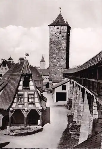 AK Rothenburg, Alte Schmiede mit Wehrgang, ungelaufen