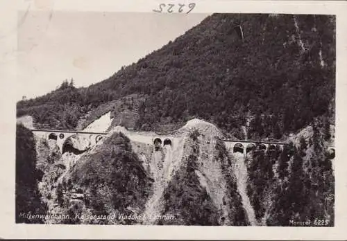AK Mittenwaldbahn, Kaiserstand, Viaduct et Lehnen, inachevé