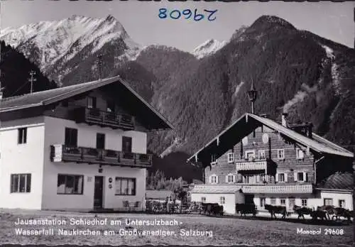 AK Neukirchen, Jausenstation, Schiedhof am Ultersulzbach, Wasserfall, ungelaufen