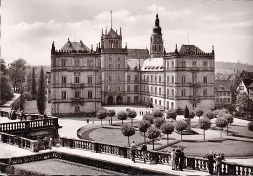 AK Coburg, Schloß Ehrenburg, gelaufen 1957