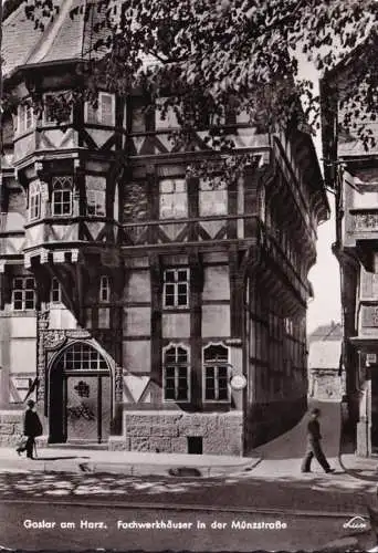 AK Goslar, maisons à colombages dans la rue de la Monnaie, inachevée