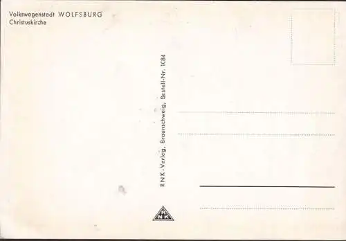 AK Wolfsburg, Christuskirche, Volkswagenstadt, inachevé