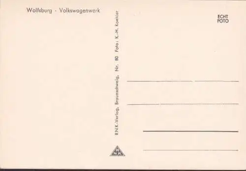 AK Wolfsburg, Volkswagenwerk, inachevé
