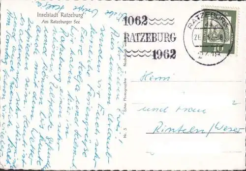 AK Ratzeburg, Lac Ratseburger, voiliers, couru 1962