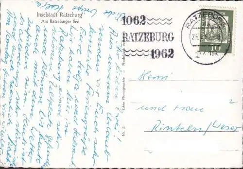 AK Ratzeburg, Ratzeburger See, Segelboote, gelaufen 1962