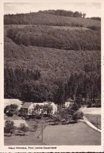 AK Lennestadt, Pension Kuhlmann, Haus Hilmeke, gelaufen 1953