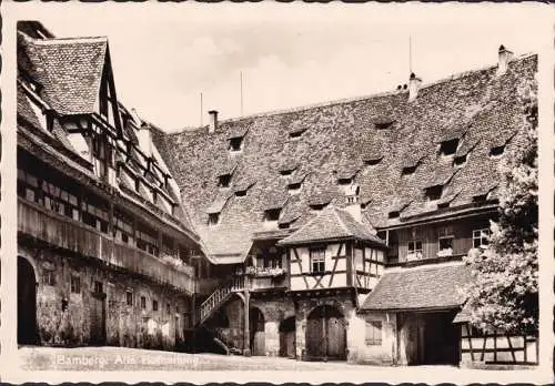 AK Bamberg, Alte Hofhaltung, gelaufen 1959