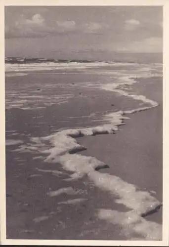 AK St. Peter Ording, Strand Brandung, Foto AK, ungelaufen