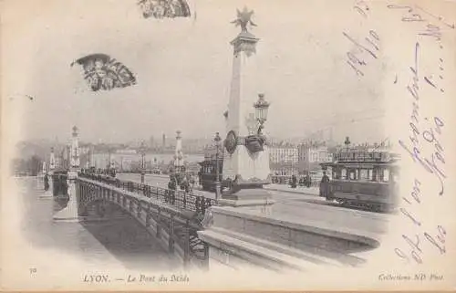 CPA Lyon, Le Pont du Midi, gel. 1903