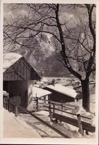 AK Mittenwald, vue du Calvaire, incurvée