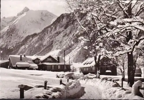 AK Spielmannsau, Gasthof und Pension Spielmannsau im Winter, gelaufen 1961