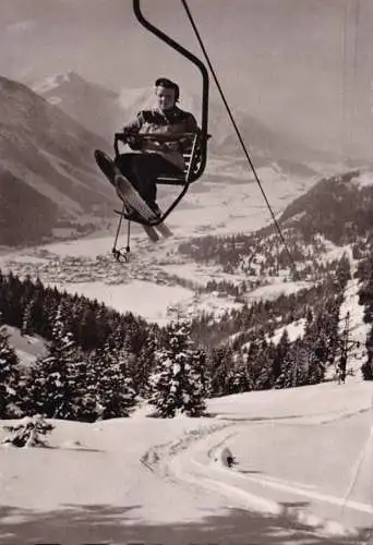 AK Bayrichzell Sudelfeld, ascenseur flottant, skieur, couru 1956