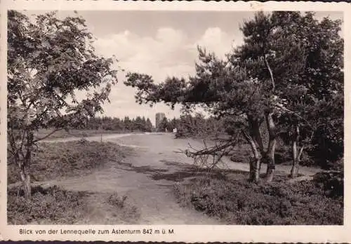 AK Winterberg, Lennequelle zum Astenturm, gelaufen 1951