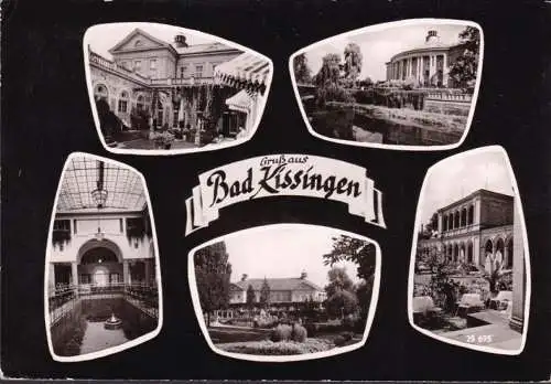 AK Bad Kissingen, Kuranlagen, gelaufen1961