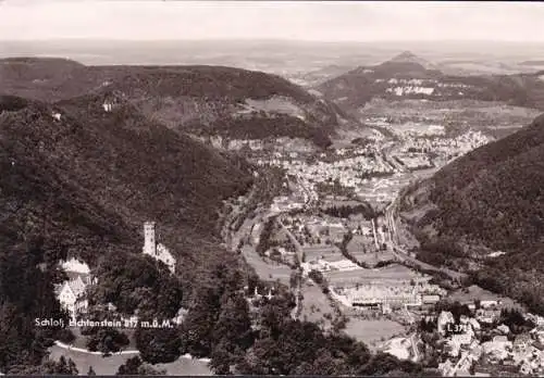 AK Honau, Schloss Lichtenstein, Fliegeraufnahme, ungelaufen