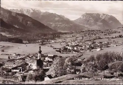 AK Reit im Winkl mit Kaisergebirge, gelaufen 196?