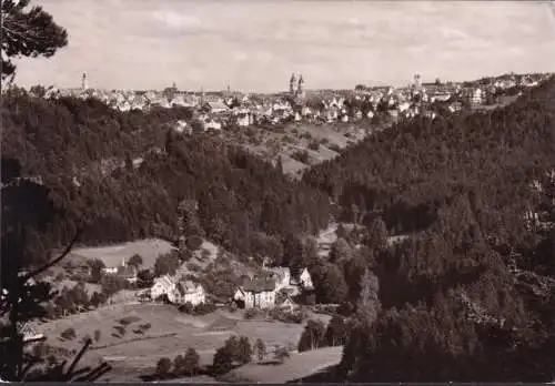 AK Freudenstadt, Panoramaansicht, gelaufen 1964