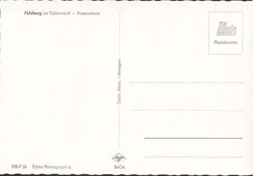 AK Felsberg, Riesensäule, ungelaufen