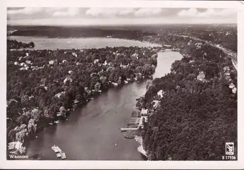 AK Steglitz Zehlendorf, Blick auf Wannsee, Fliegeraufnahme, ungelaufen