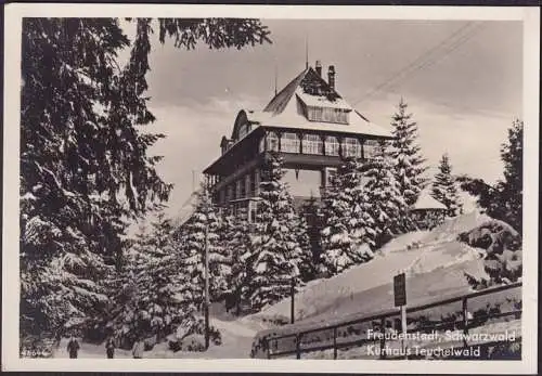 [Ansichtskarte] AK Freudenstadt, Kurhaus Teuchelwald im Winter, ungelaufen. 