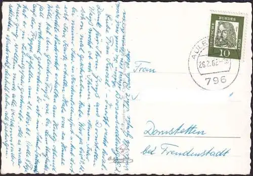 AK Aulendorf, Kapelle, Kirche, Steeger See, Park, gelaufen 1962