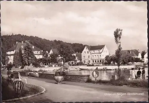 AK Unteruhldingen, Hotel Krone, Stadtansicht, gelaufen 1964