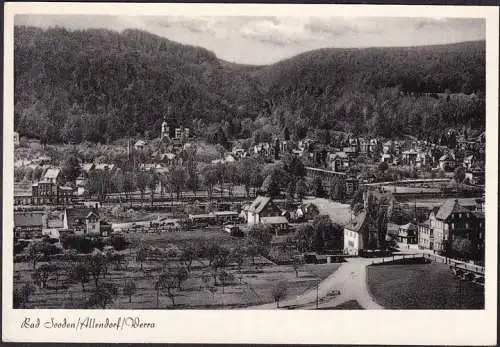AK Bad Sooden Allendorf, Stadtansicht, Kirche, gelaufen 1954