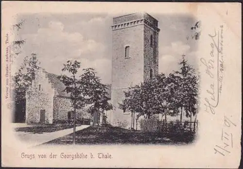 AK Gruss von der Georgshöhe, Forsthaus Georgshöhe, gelaufen 1901