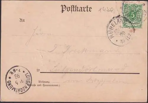 AK Gruss aus Thale, Kronentempel, gelaufen 1898