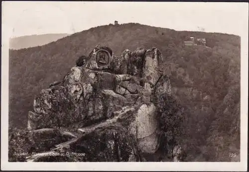 AK Bodetal, Bismarckfelsen und Rosstrappe, gelaufen 1936