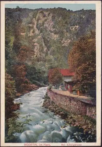AK Bodetal im Harz, Bei Königsruhe, gelaufen 1928