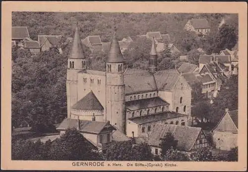 AK Gernrode, Die Stiftskirche, ungelaufen