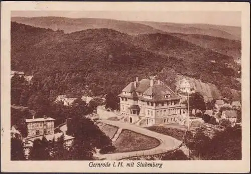 AK Gernrode, Kurhotel Stubenberg mit Stubenberg, gelaufen 1928