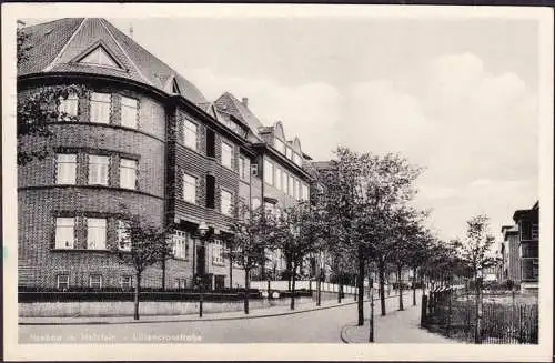 AK Itzehoe, Liliencronstraße, gelaufen 1959
