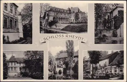 AK Rheydt, Schloss Rheydt, Schlossansichten, gelaufen 1959