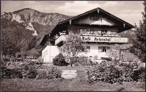 AK Unterwössen, Cafe Achental, gelaufen 1963