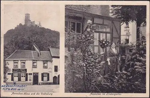 AK Bad Godesberg, Aennchen Haus, Aennchen im Lindengarten, gelaufen 1956
