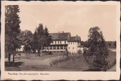 AK Hänichen, Landfrauenschule, gelaufen 1938