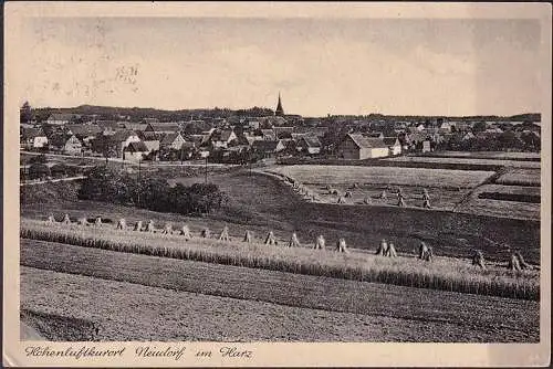 AK Neudorf, Stadtansicht mit Kirche, gelaufen 1941