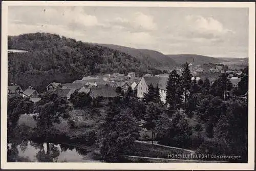 AK Güntersberge, Stadtansicht, gelaufen 1940