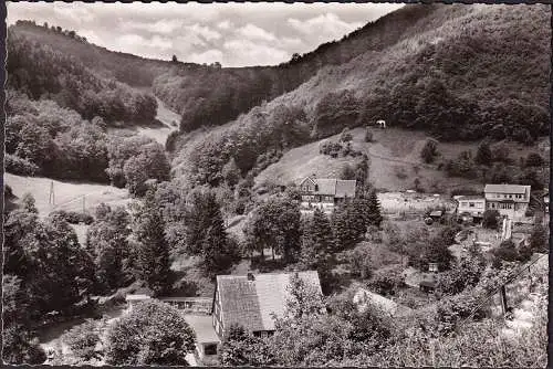 AK Zorge im Südharz, Blick vom Glockenturm auf das Kurhaus, gelaufen 1961